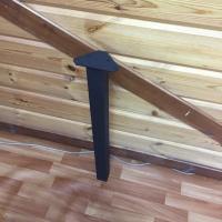 Продажа ножка для стола прямая (сталь) 50х50х710 "лофт" черный матовый в Октябрьском  в интернет-магазине Vseizdereva