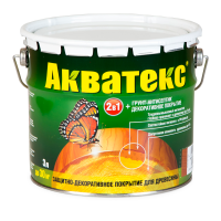 Продажа пропитка защитно-декор. "акватекс" белый 3 л (-10°c) в Октябрьском  в интернет-магазине Vseizdereva