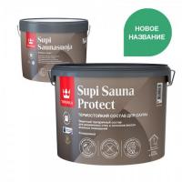 Продажа пропитка защитная для бани и сауны "supi sauna protect" полуматовый, база ep (tikkurila) 2,7л (+5°c) в Октябрьском  в интернет-магазине Vseizdereva
