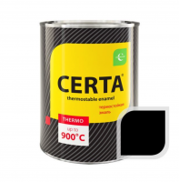Продажа эмаль термостойкая "certa" (под кисть) черная 0,4кг (-30°c) в Октябрьском  в интернет-магазине Vseizdereva