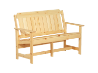Продажа скамейка садовая со спинкой (лиственница) 1375х550х920 "дачная" в Октябрьском  в интернет-магазине Vseizdereva