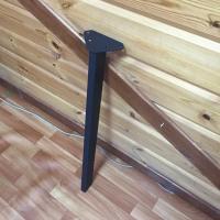 Продажа ножка для стола наклонная (сталь) 30х60х710 "лофт" черный матовый в Октябрьском  в интернет-магазине Vseizdereva
